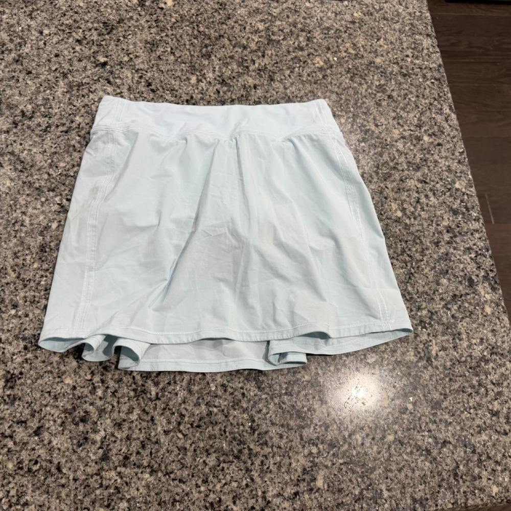 Lululemon Pace Rival Mid-Rise Skirt Extra Long Powder Blue LW8AAFS Size 6